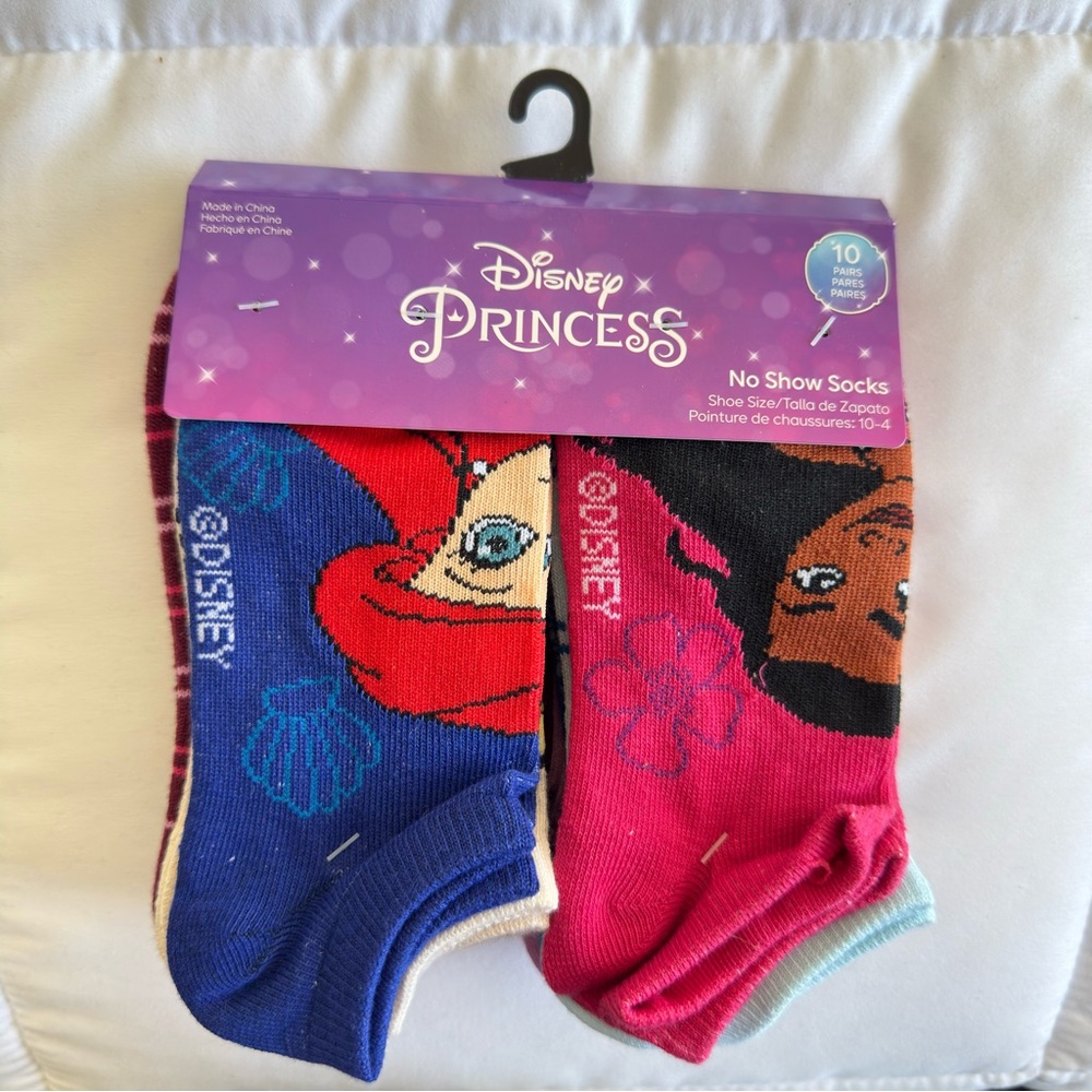 Disney Princess No Show Socks 10 pairs